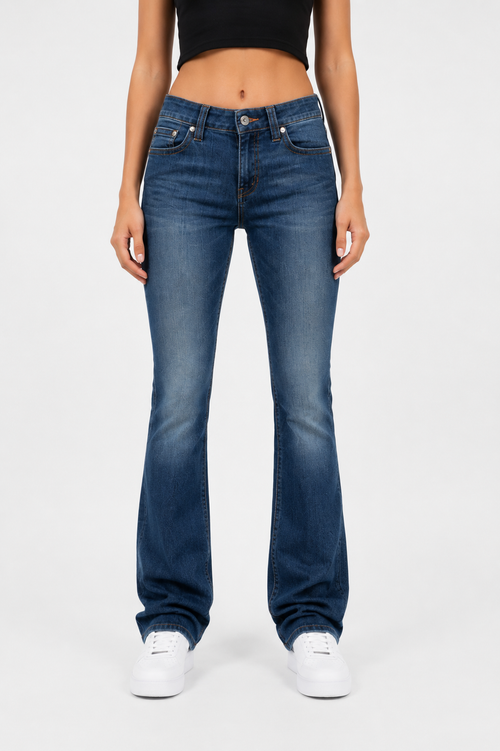 Backprint Y2K Bootcut Jeans